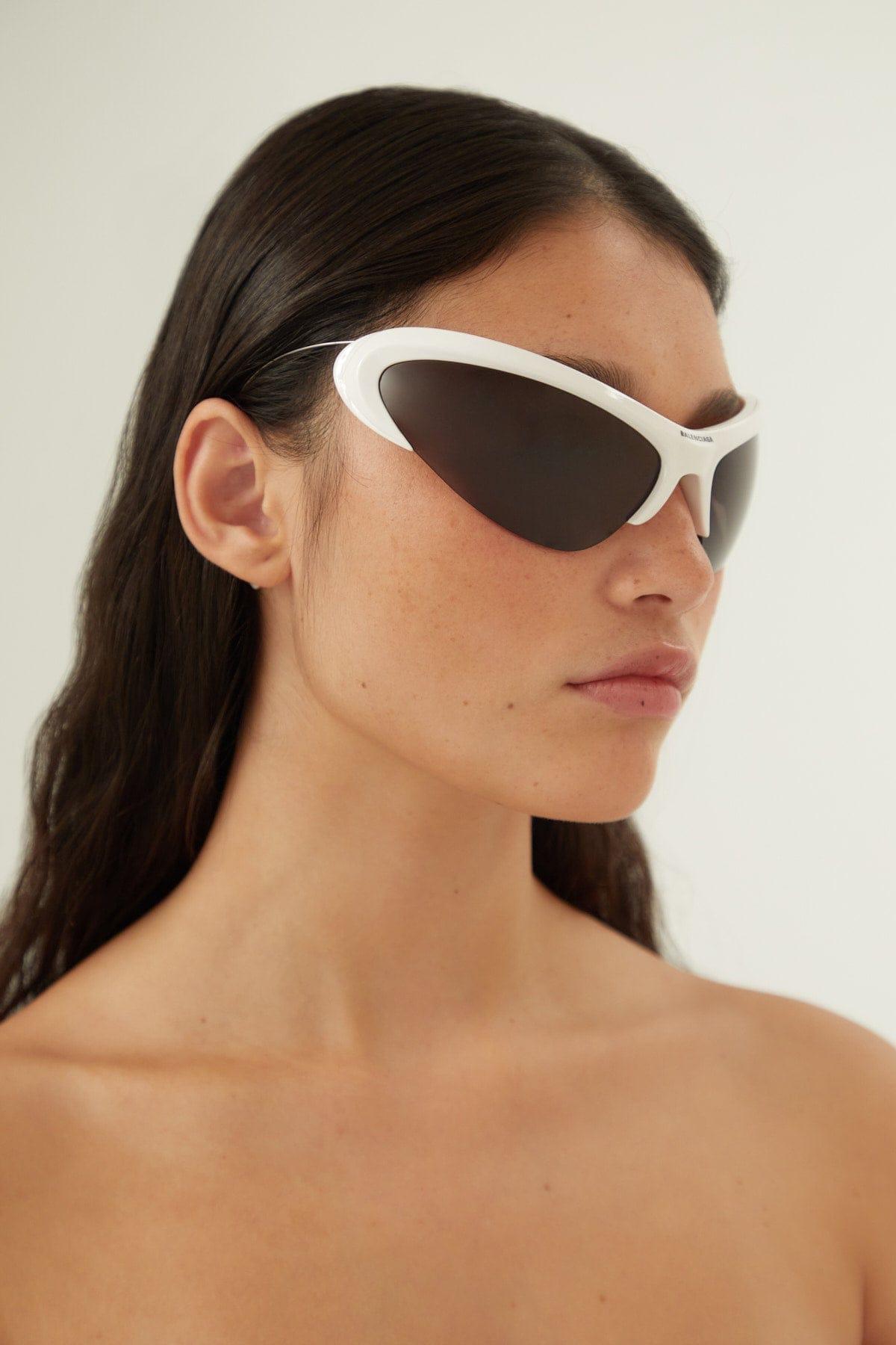 Balenciaga Pre Order - Avail. Feb 2023- Bold Wrap White Sunglasses in Black  | Lyst