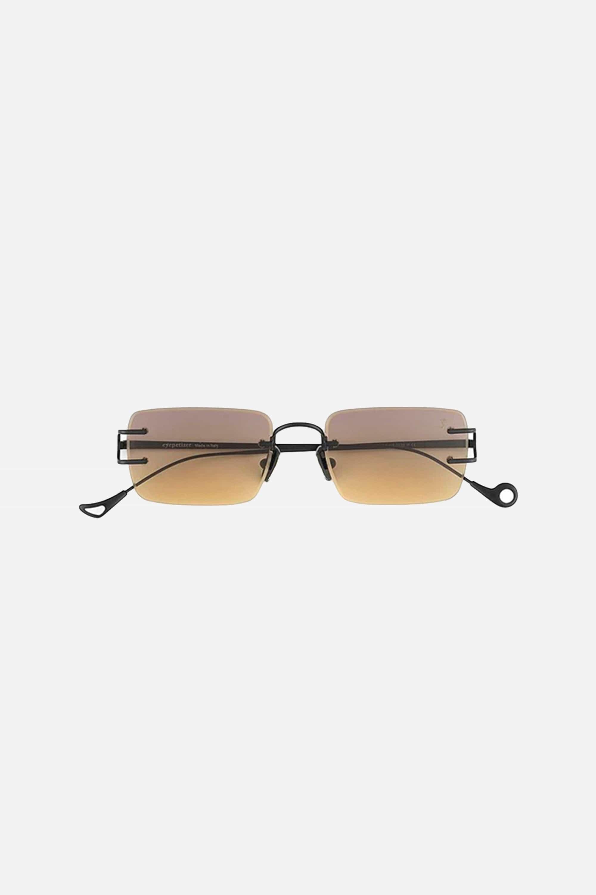 Eyepetizer Black Micro Rectangular Sunglasses | Lyst