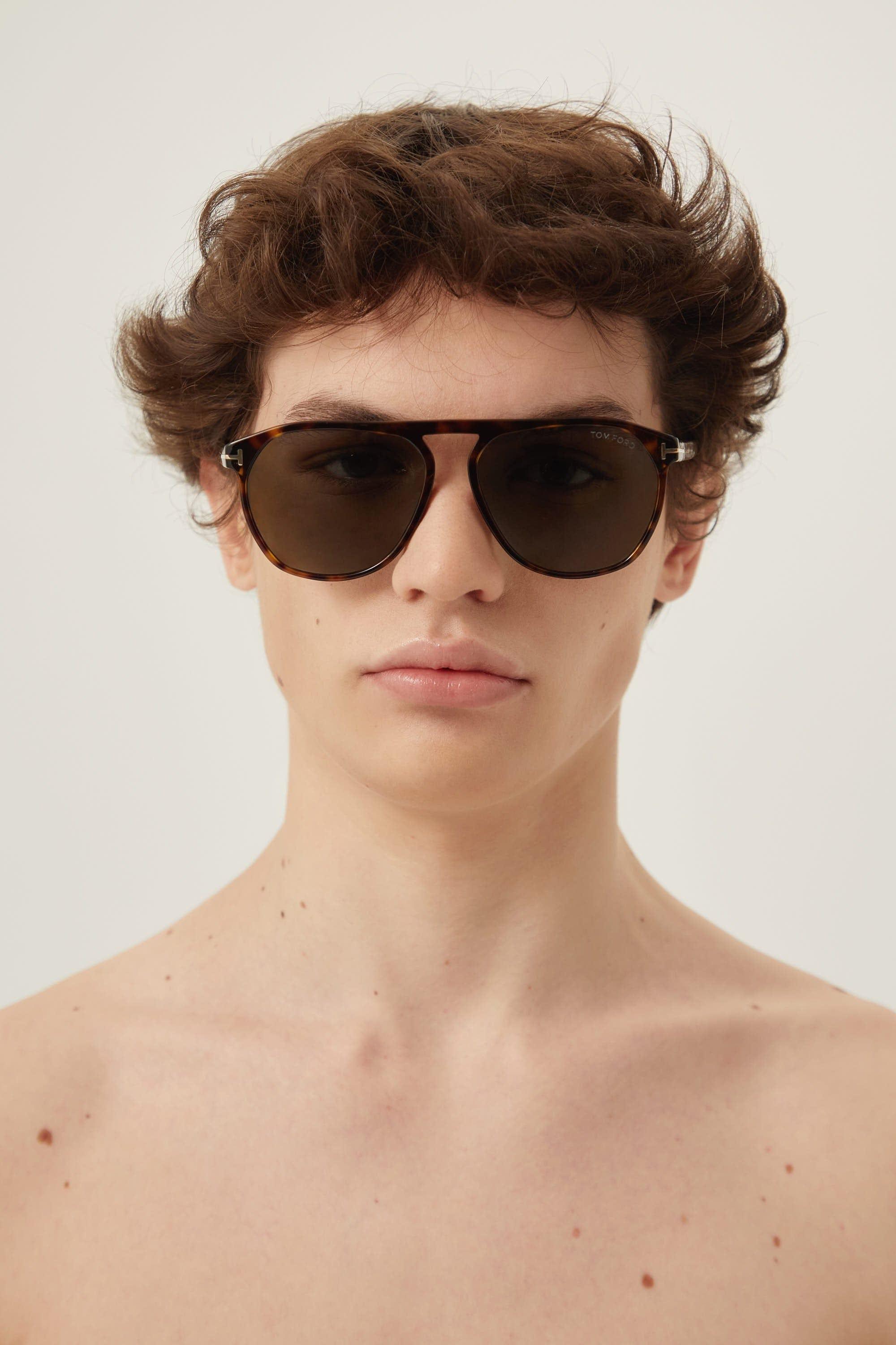 Ford Round Acetate Sunglasses With Key Nose in Brown for |