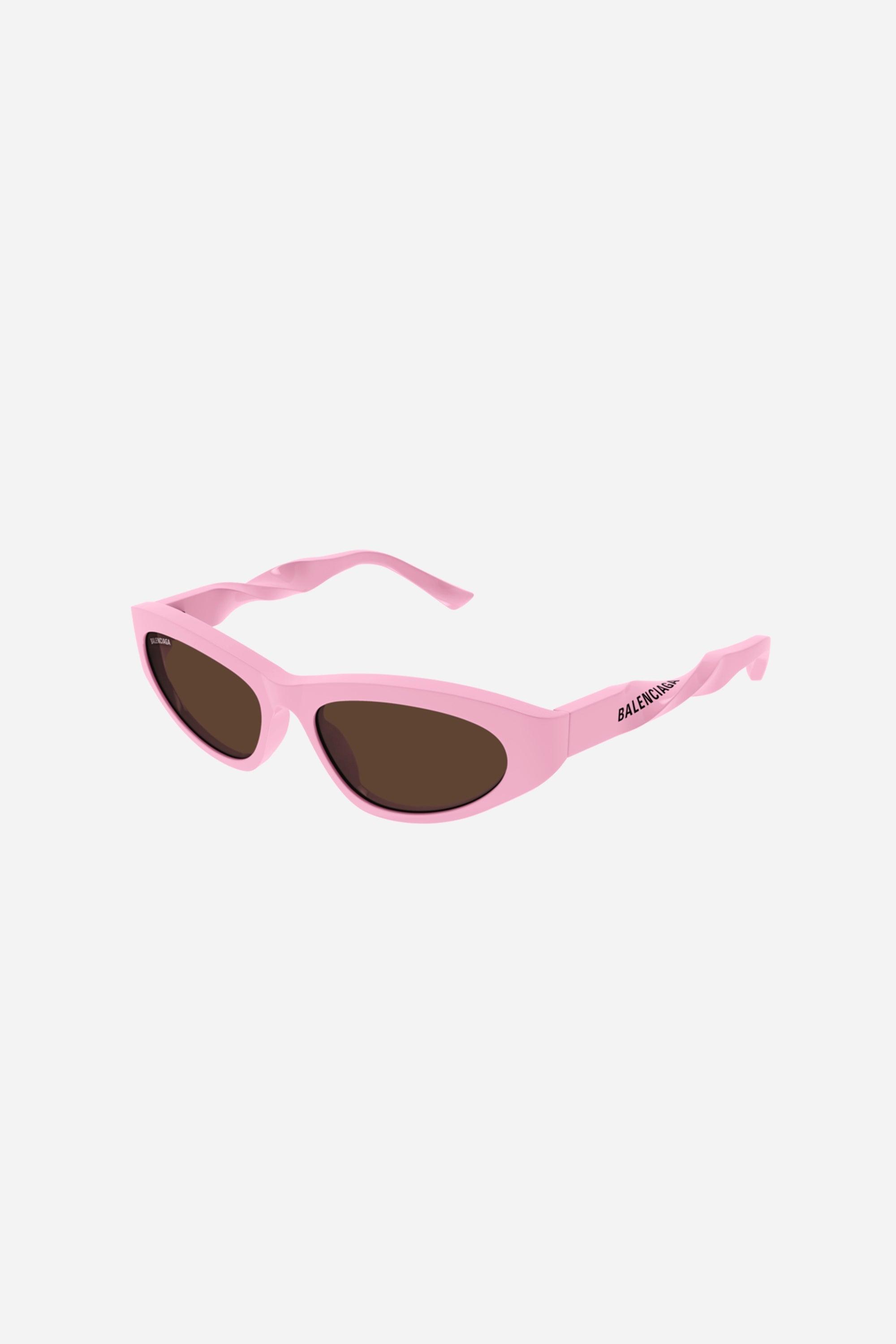 Balenciaga Baby Pink Twist Cat Eye Sunglasses | Lyst