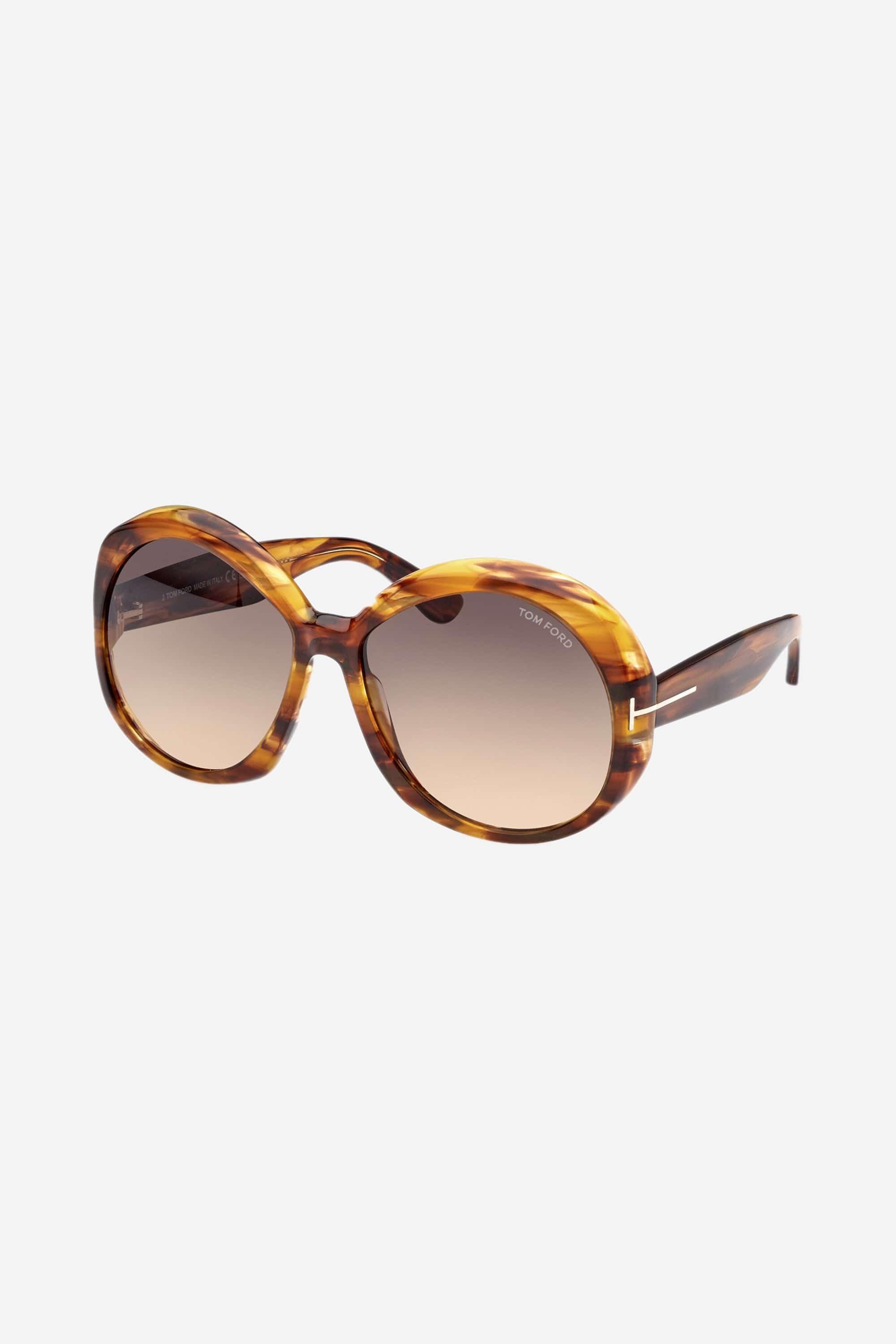 Tom Ford Roub Femenine Coloured Havana Sunglasses | Lyst