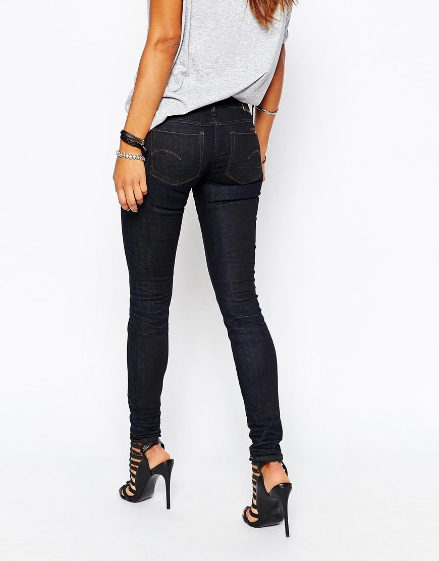 G-Star RAW 3301 Low Rise Super Skinny Jeans in Black | Lyst