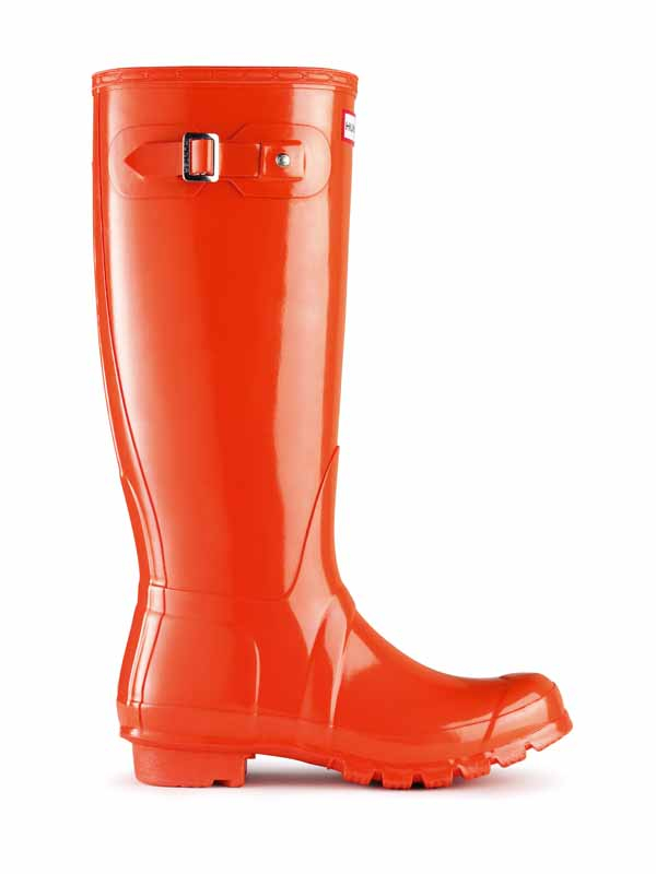 HUNTER Original Tall Gloss Rain Boot in Clementine (Orange) - Lyst