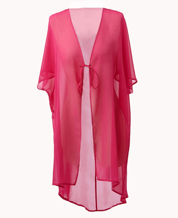 Glam Kimono Cover-up in Hot Pink ...