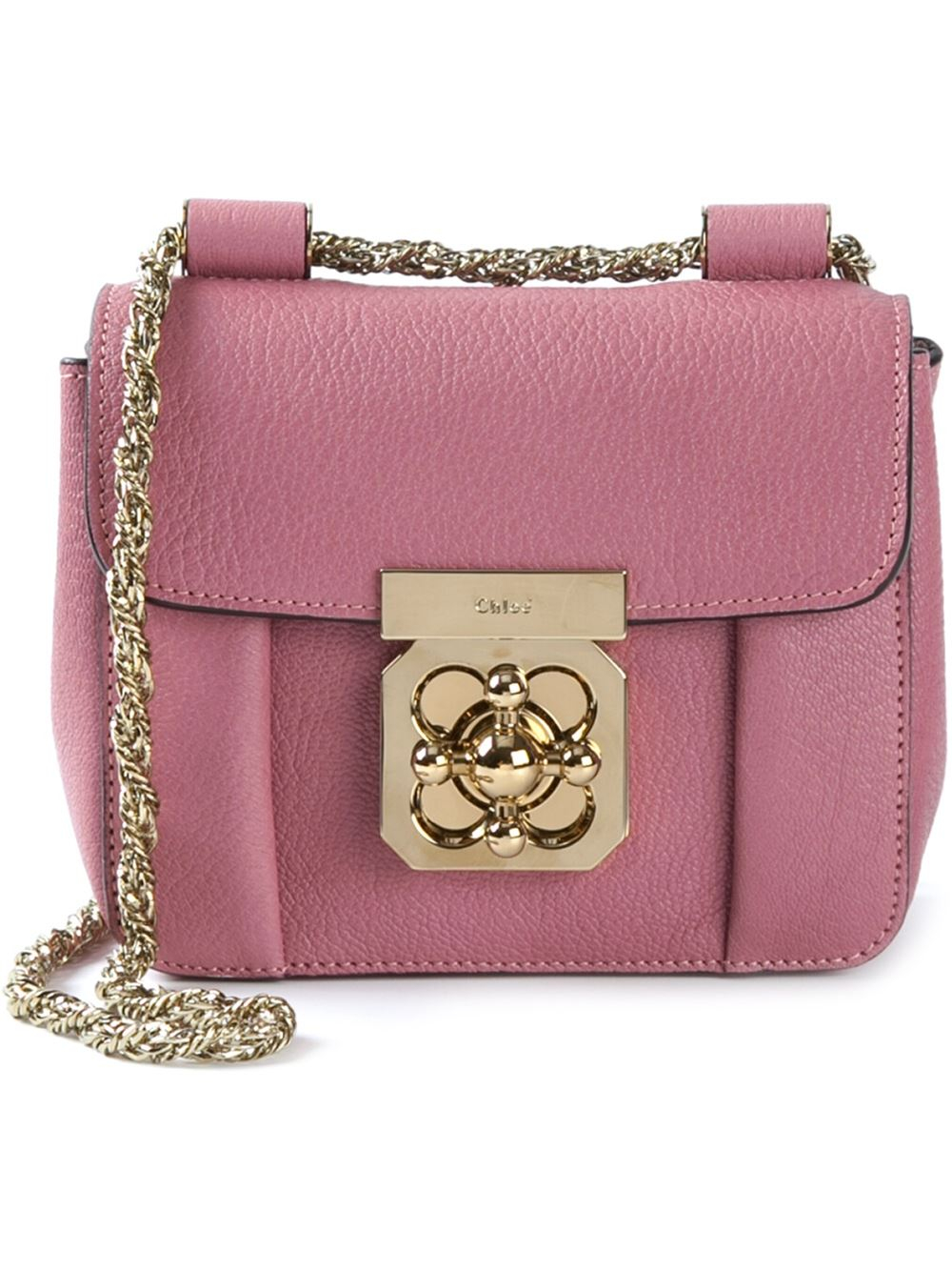 Chlo Elsie Leather Cross-Body Bag in Pink (pink \u0026amp; purple) | Lyst  
