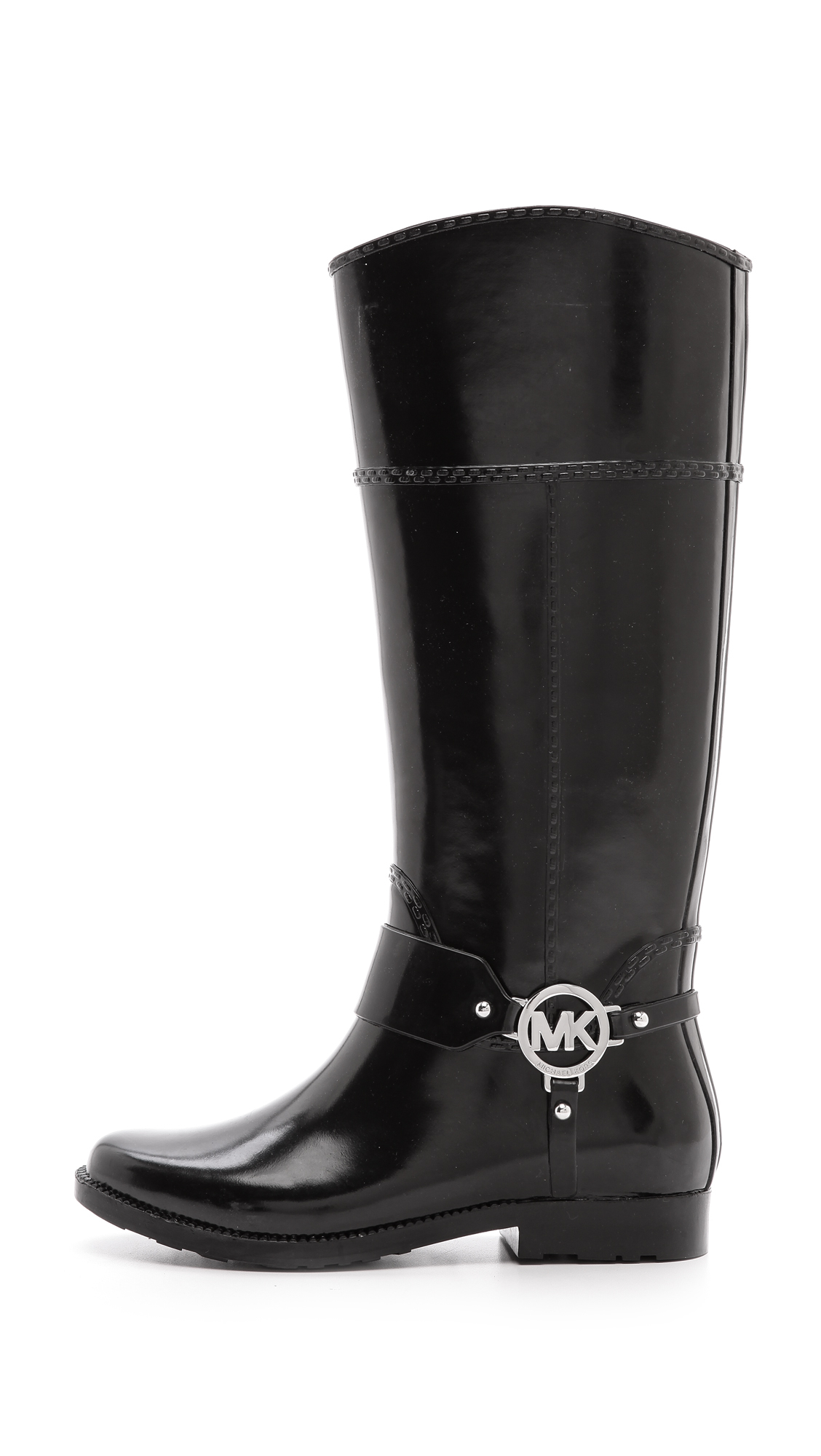MICHAEL Michael Kors Fulton Harness Tall Rain Boots Black - Lyst