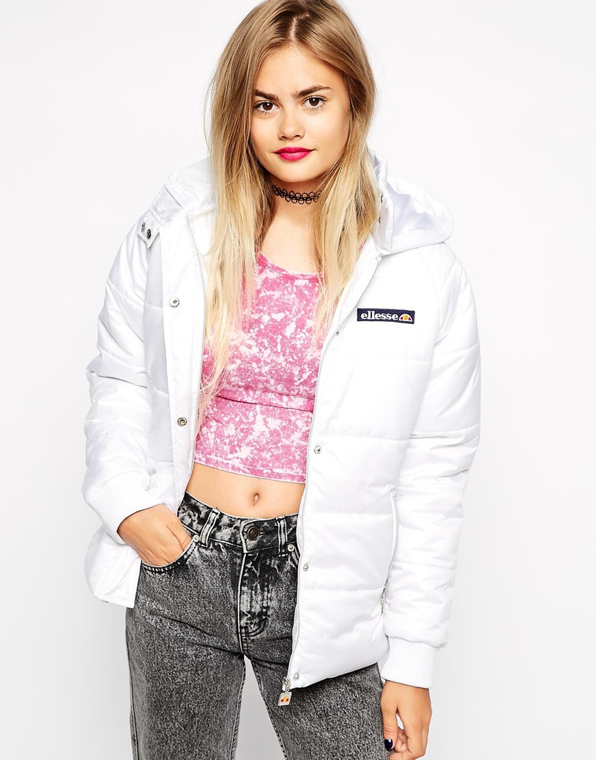 ellesse white puffer jacket