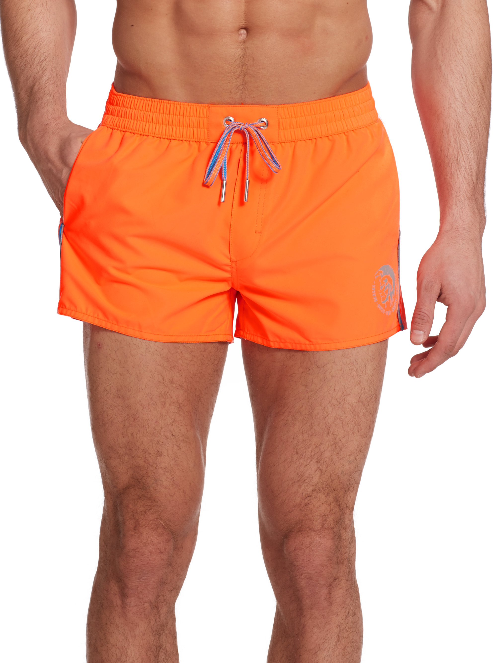 Lyst - Diesel Coral Rif Swim Shorts in Orange for Men