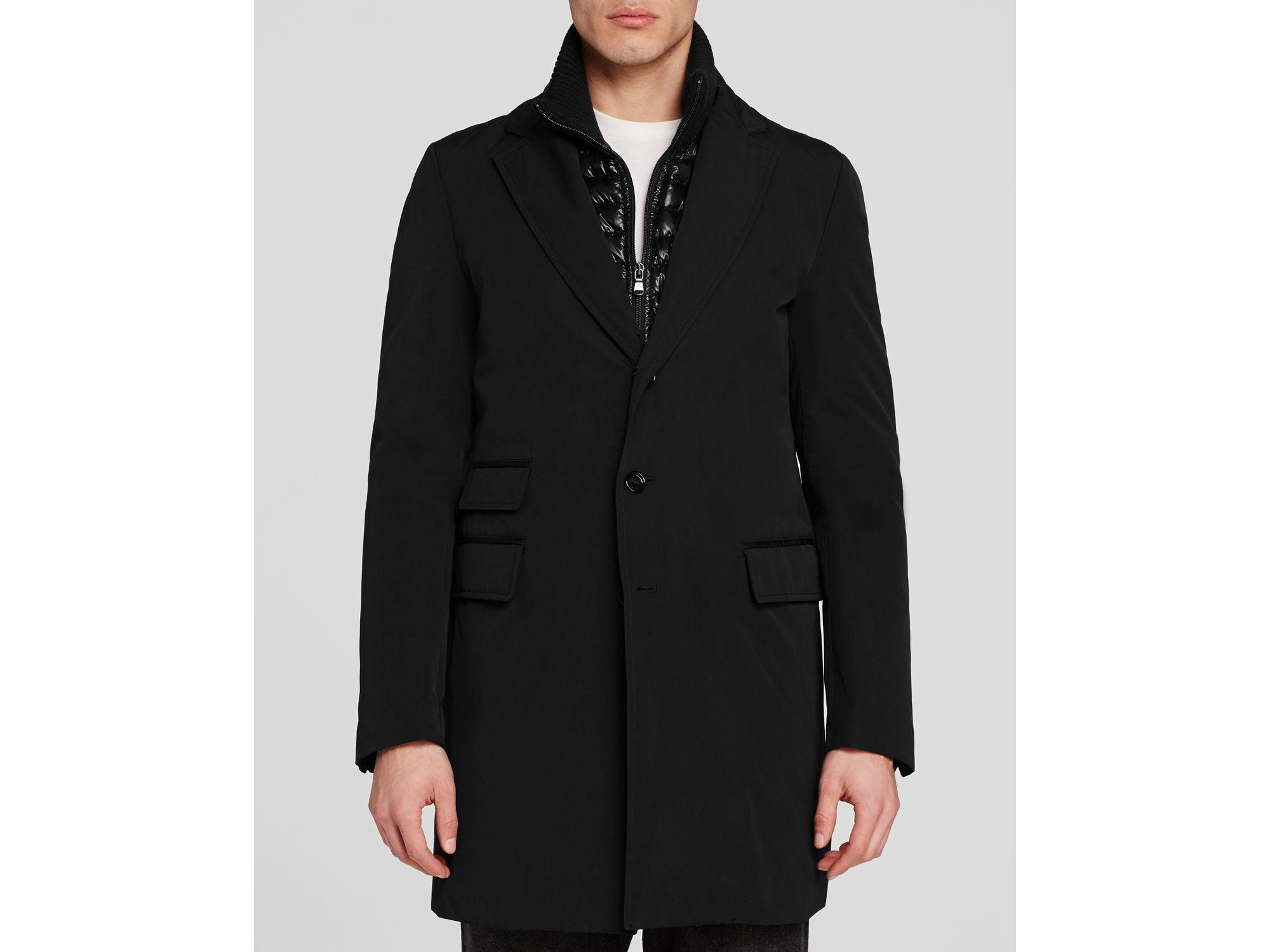 Moncler Cotton Lesparre Coat in Black for Men - Lyst
