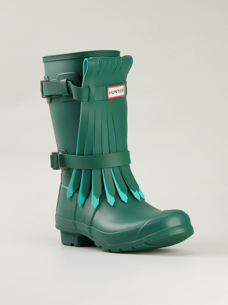 fringe hunter boots