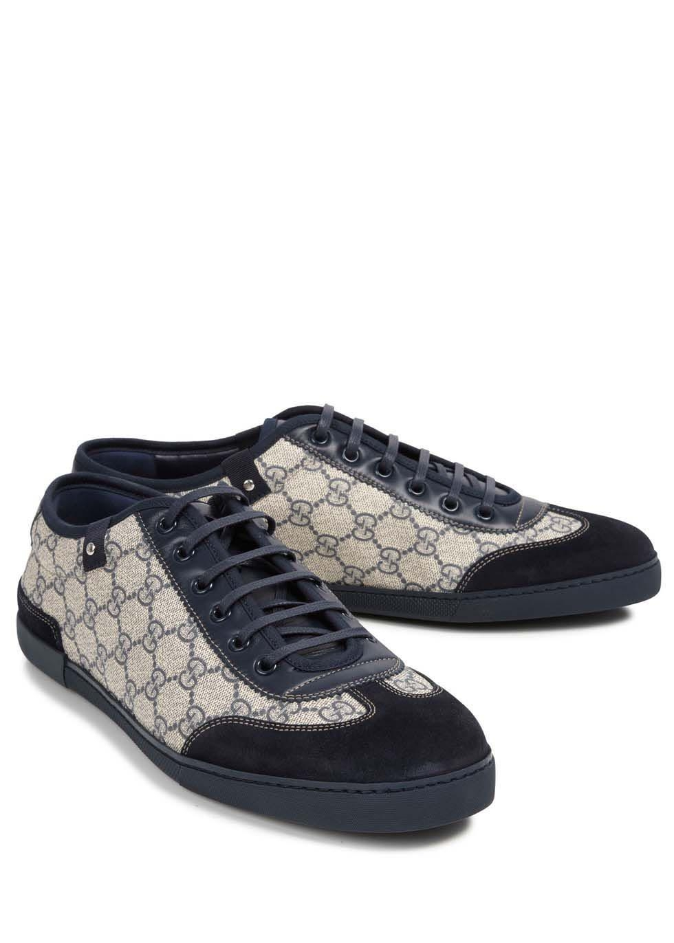 mens navy gucci trainers