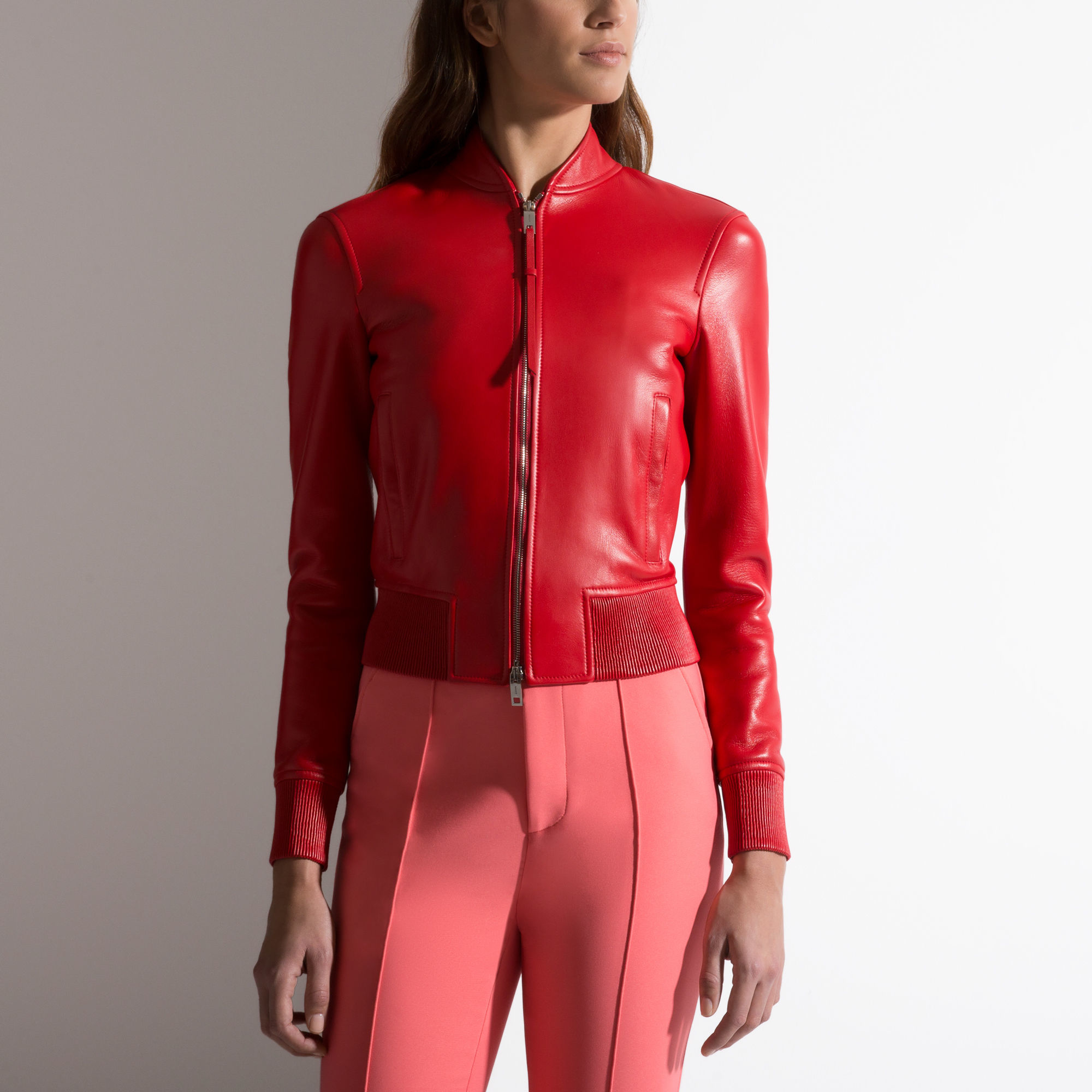 bally leather jacket womens