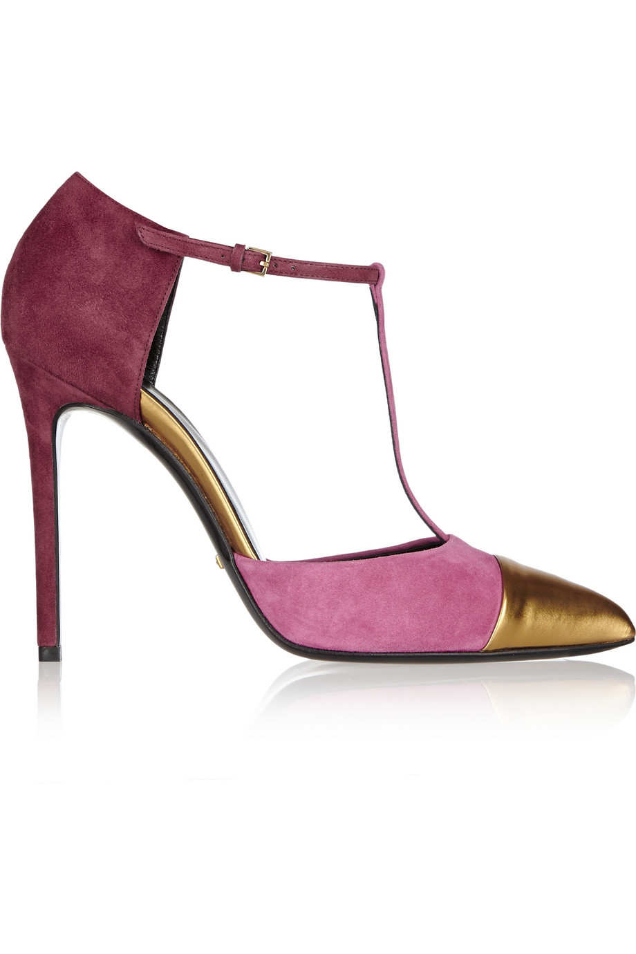 Gucci Colorblock Suede Pumps in Pink Lyst