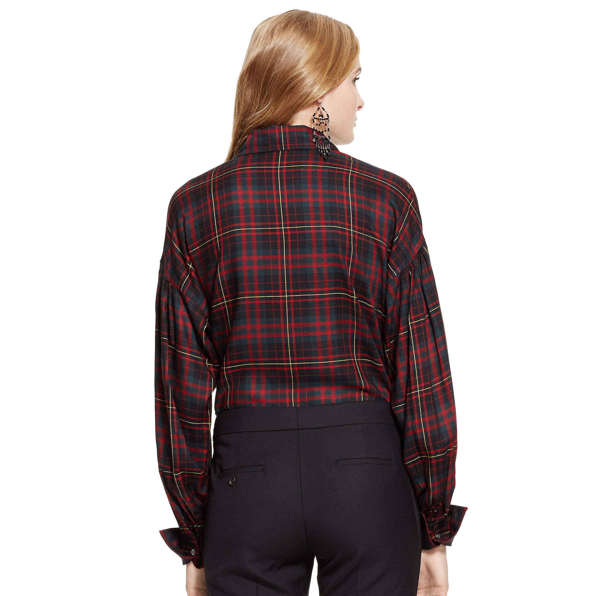 ralph lauren plaid shirt womens