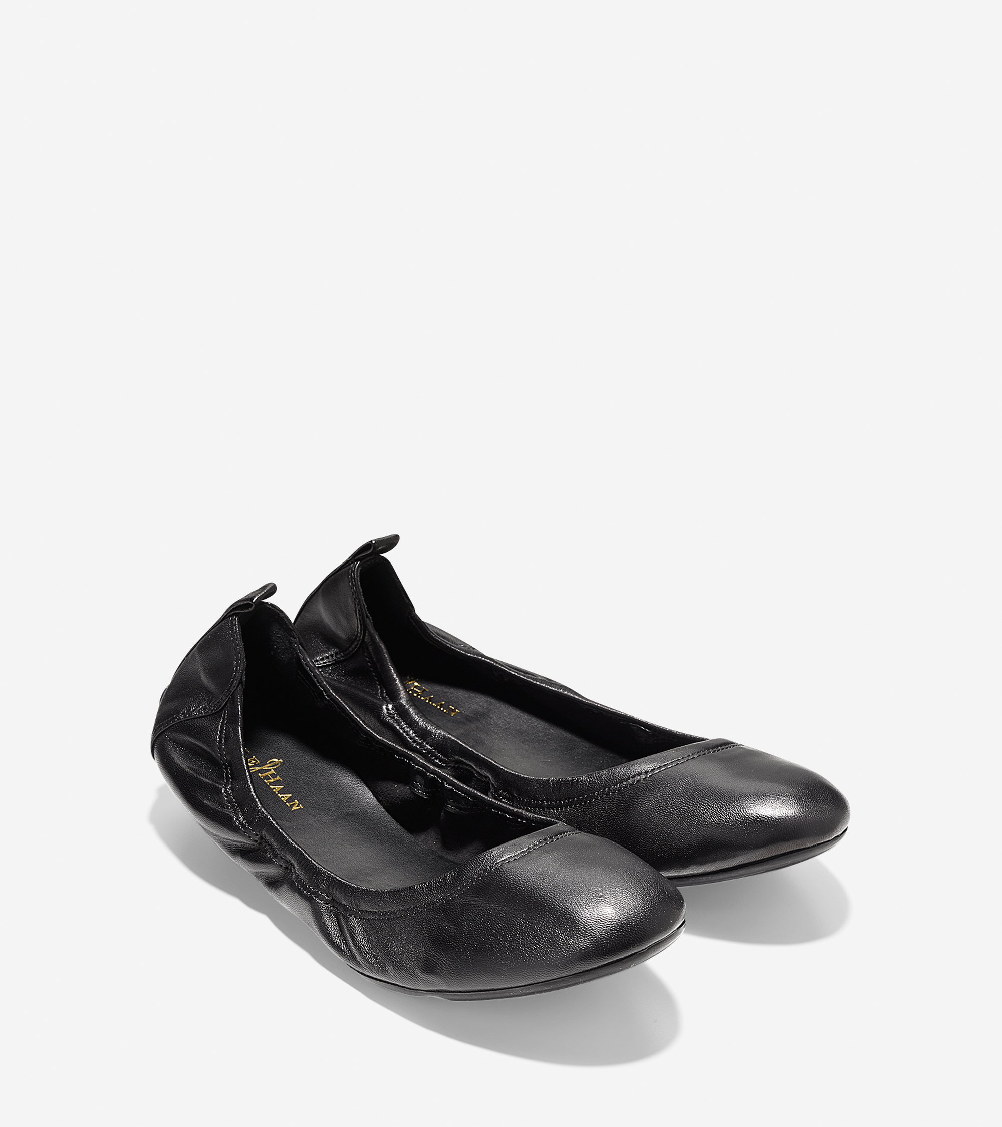 Cole Haan Jenni Leather Ballet Flats In Black Lyst