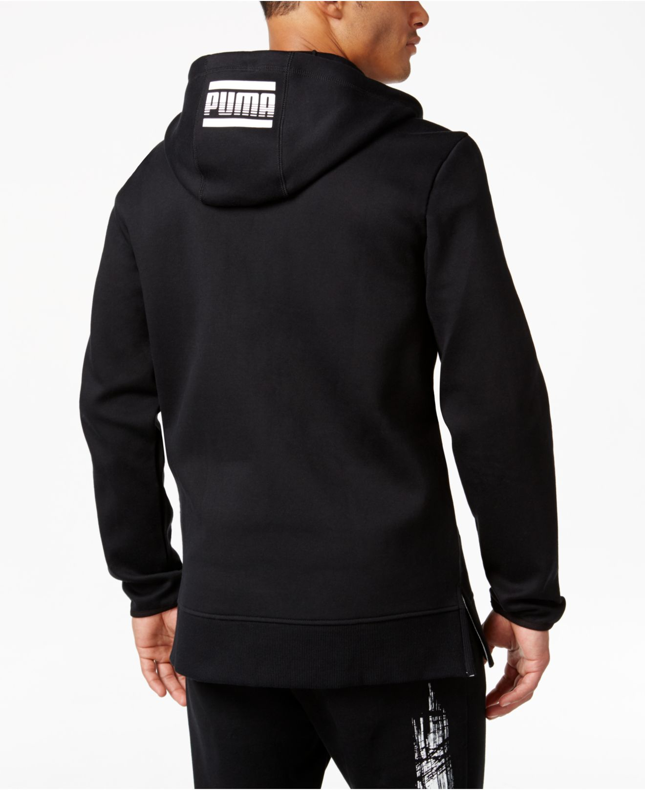 PUMA Cotton Men's Full-zip Hoodie in Black for Men - Lyst