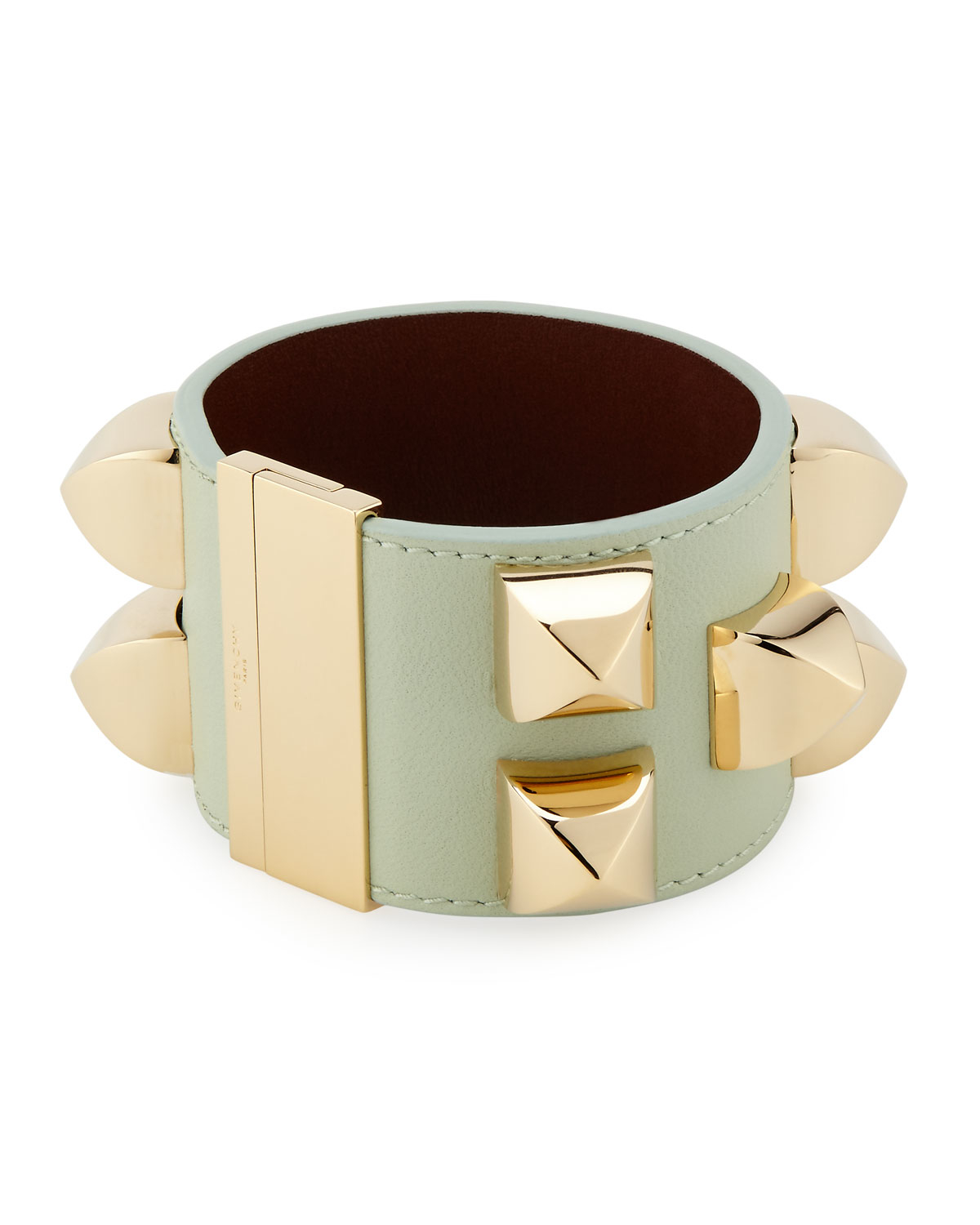 Givenchy Studded Leather Cuff Bracelet in Brown Lyst