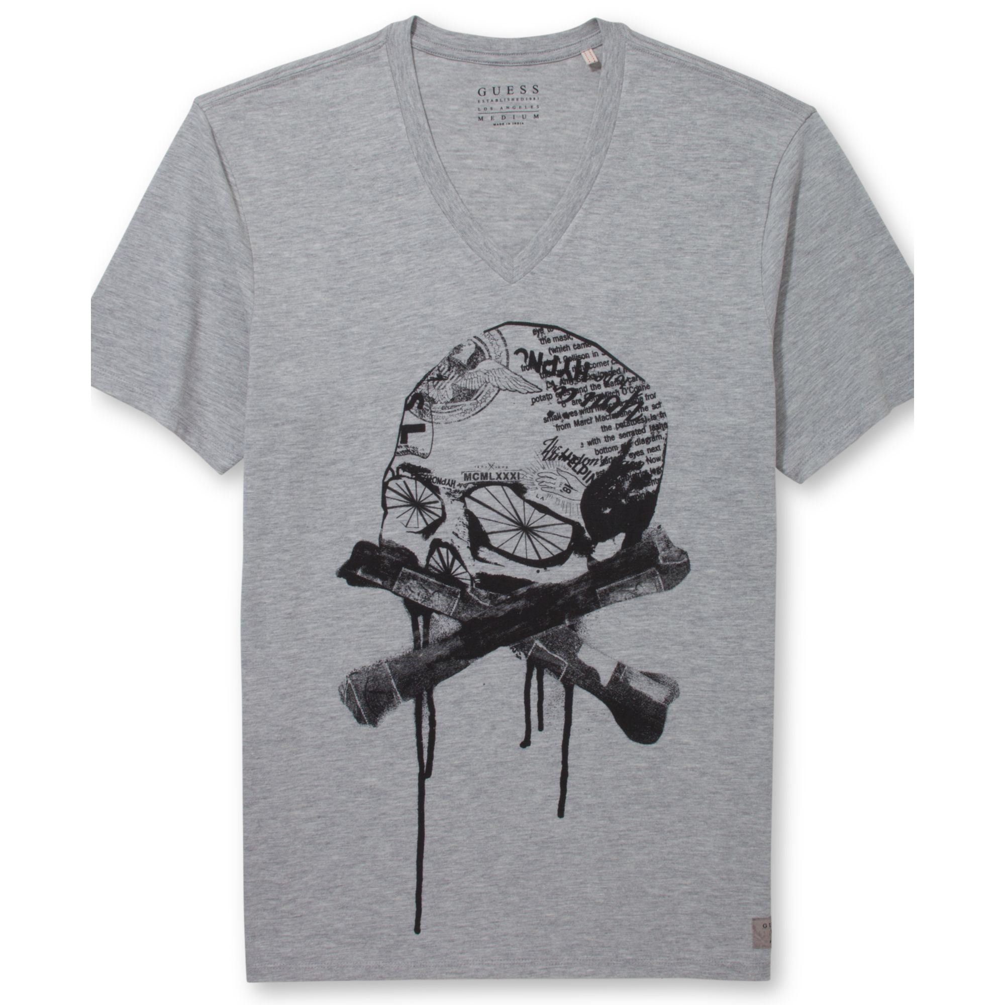 guess skull t shirt