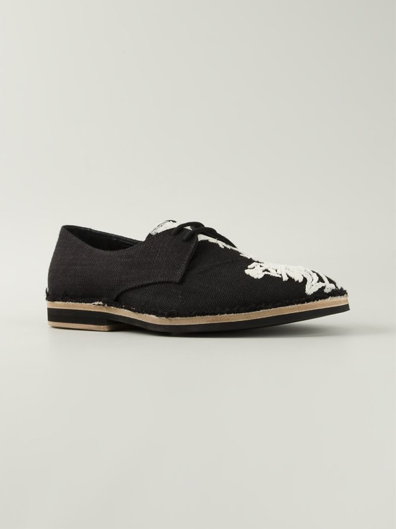 black lace up shoes demeulemeester lace up shoe in black for lyst black lace up shoes demeulemeester lace up shoe in black for lyst
