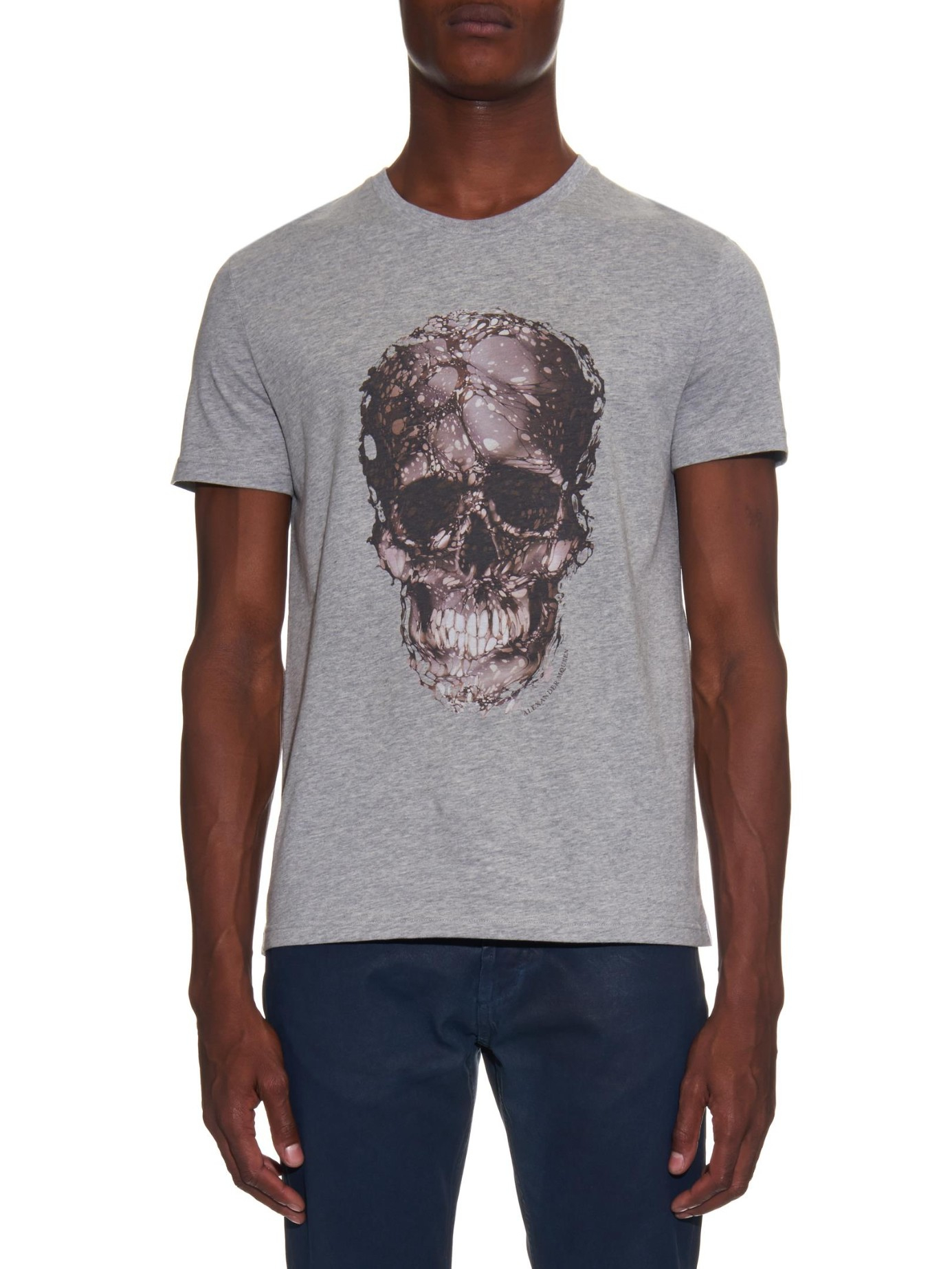 Lyst - Alexander McQueen Victorian Skull T-Shirt in Gray for Men