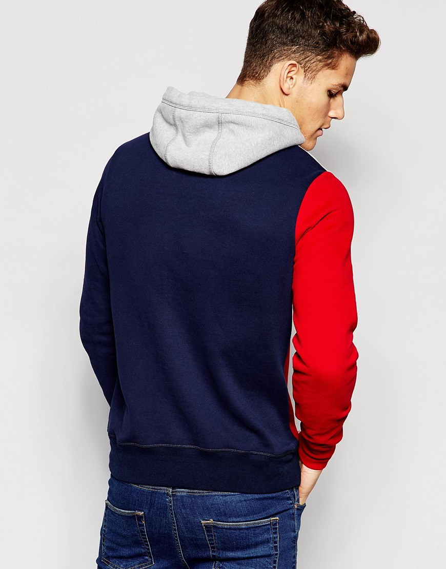 Tommy Hilfiger Hoodie With Block Colour in Navy (Blue) for Men - Lyst