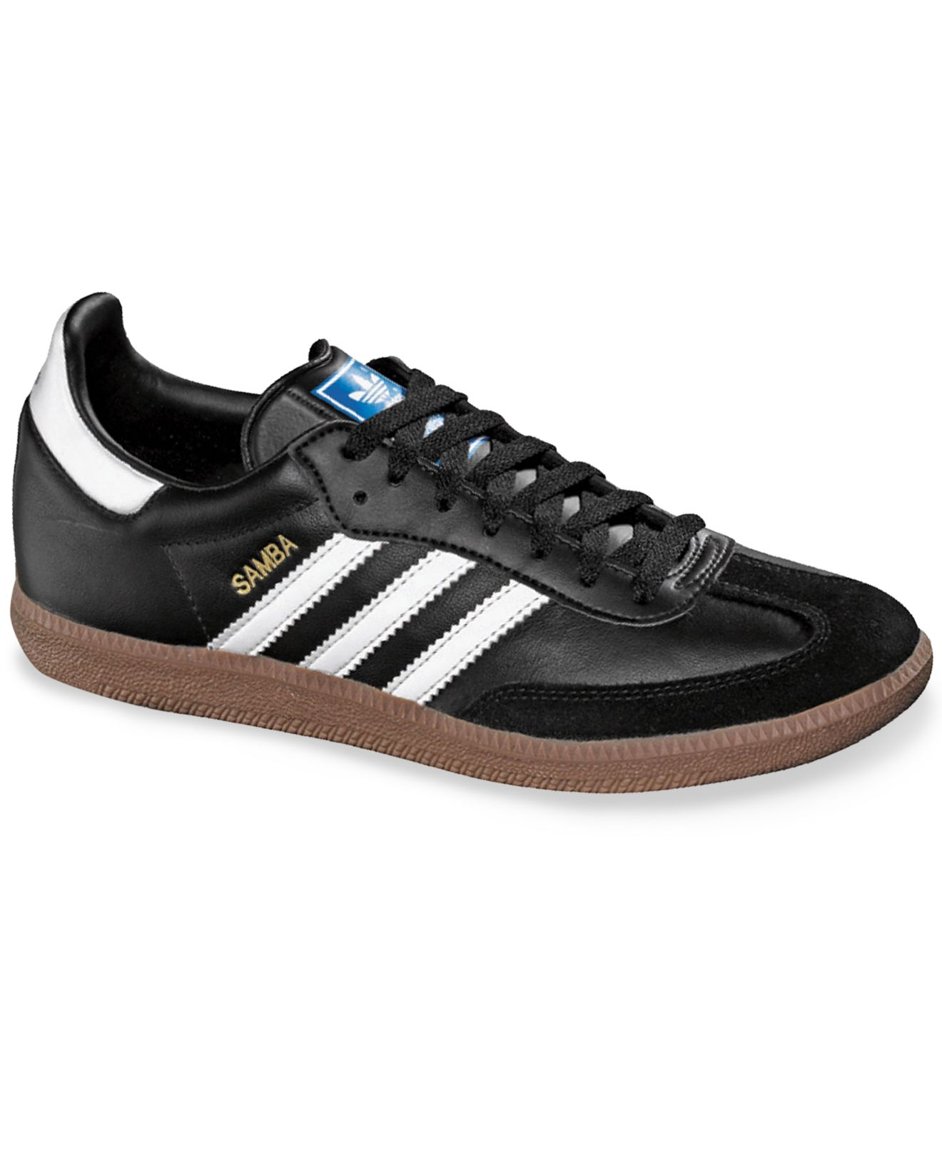 adidas men's samba black leather