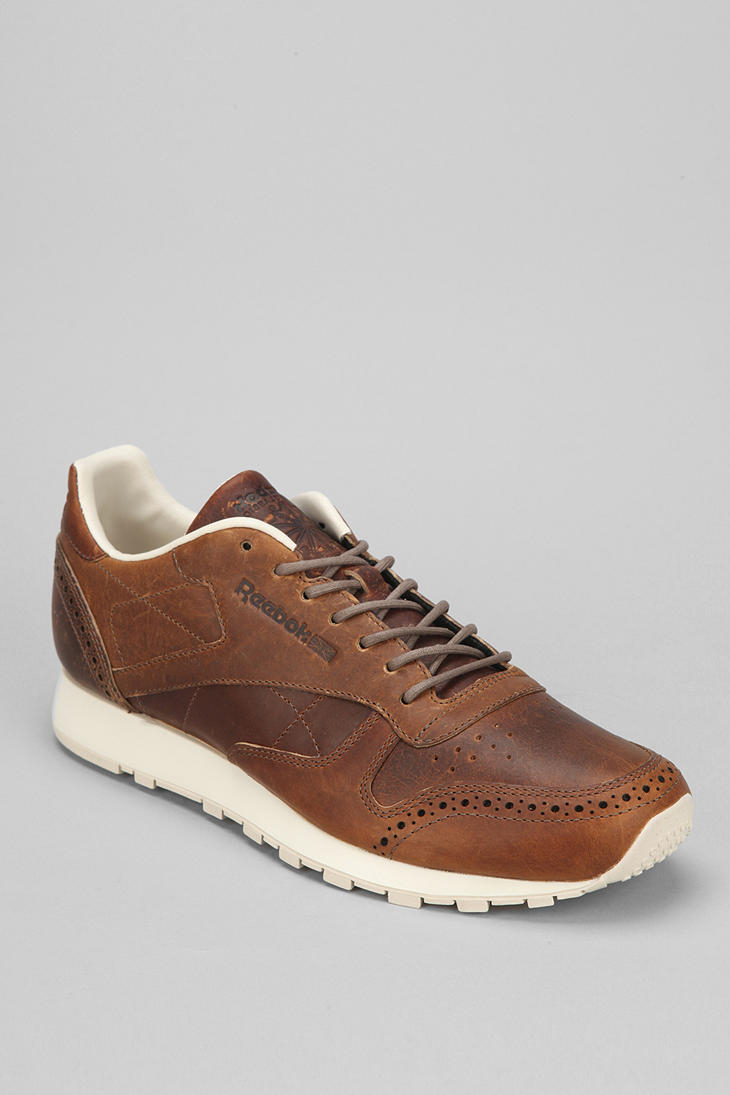 brown reebok sneakers