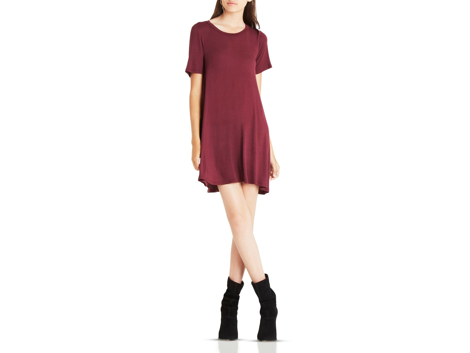Maroon T Shirt Dress Online Sale, UP TO ...