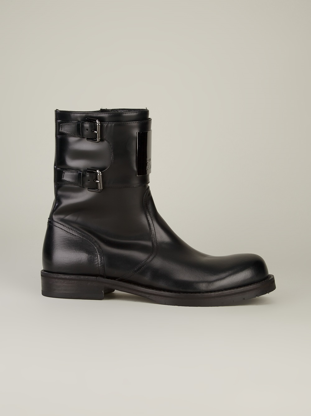 John Galliano Double Buckled Ankle Boots in Black for Men Lyst