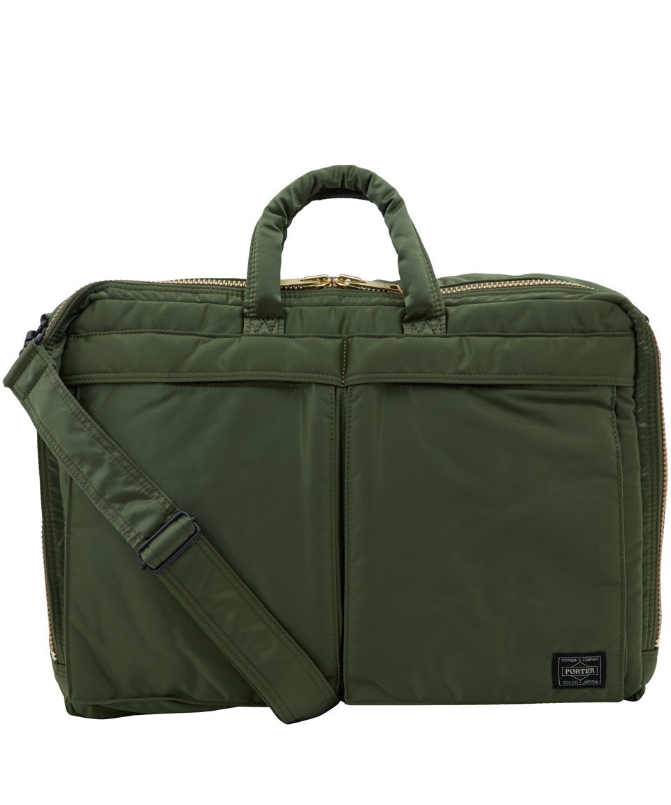Lyst Porter Green Canvas Briefcase Bag in Green for Men