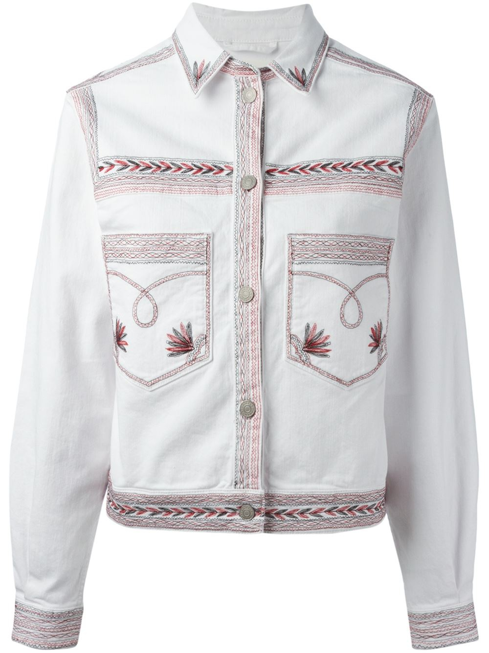 isabel marant white denim jacket