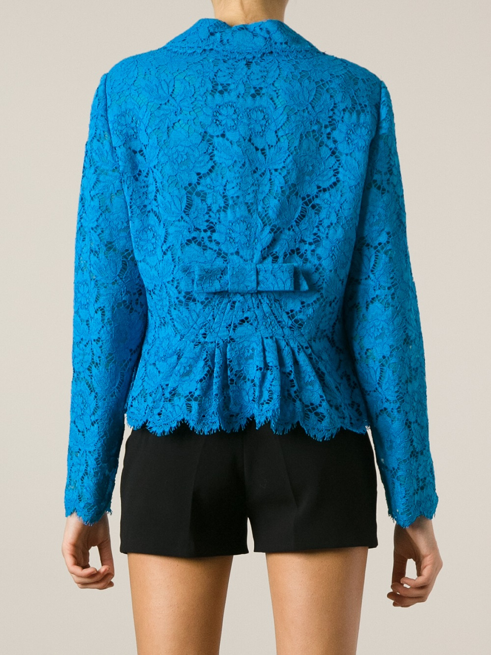 Valentino Lace Jacket in Blue Lyst