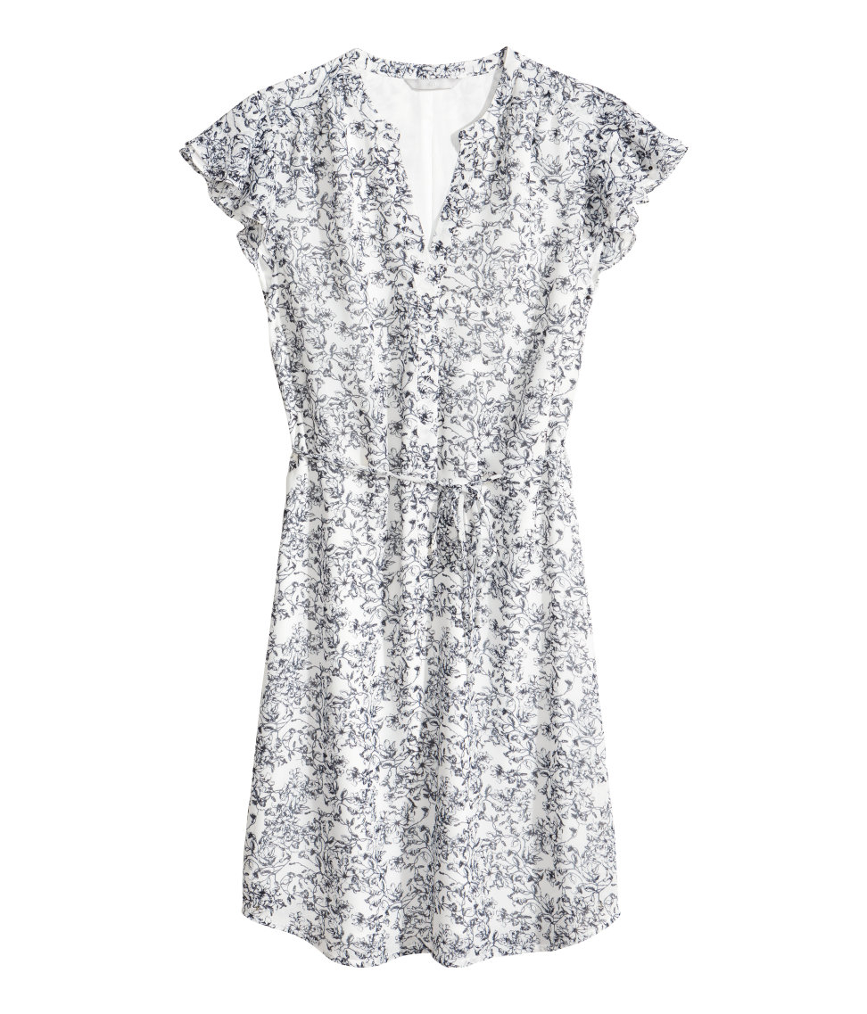 h&m butterfly sleeve dress
