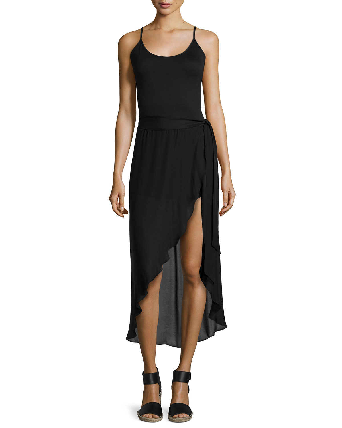 Haute hippie Camisole Bodysuit With Removable Skirt in Black Lyst