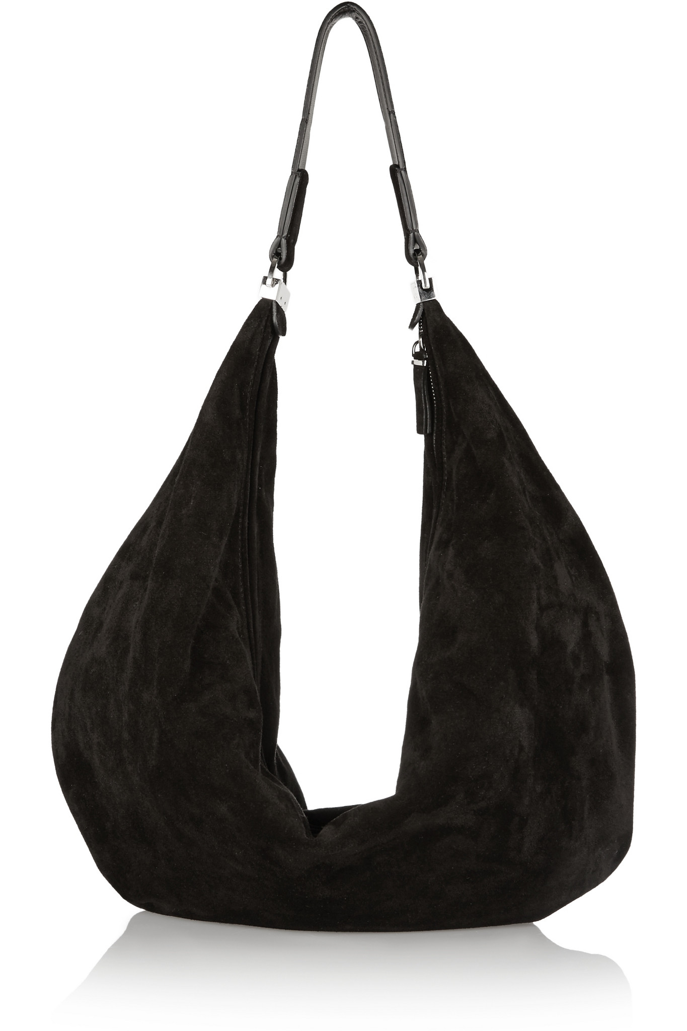 The Row Sling 15 Tassel Suede Hobo Bag in Black - Lyst
