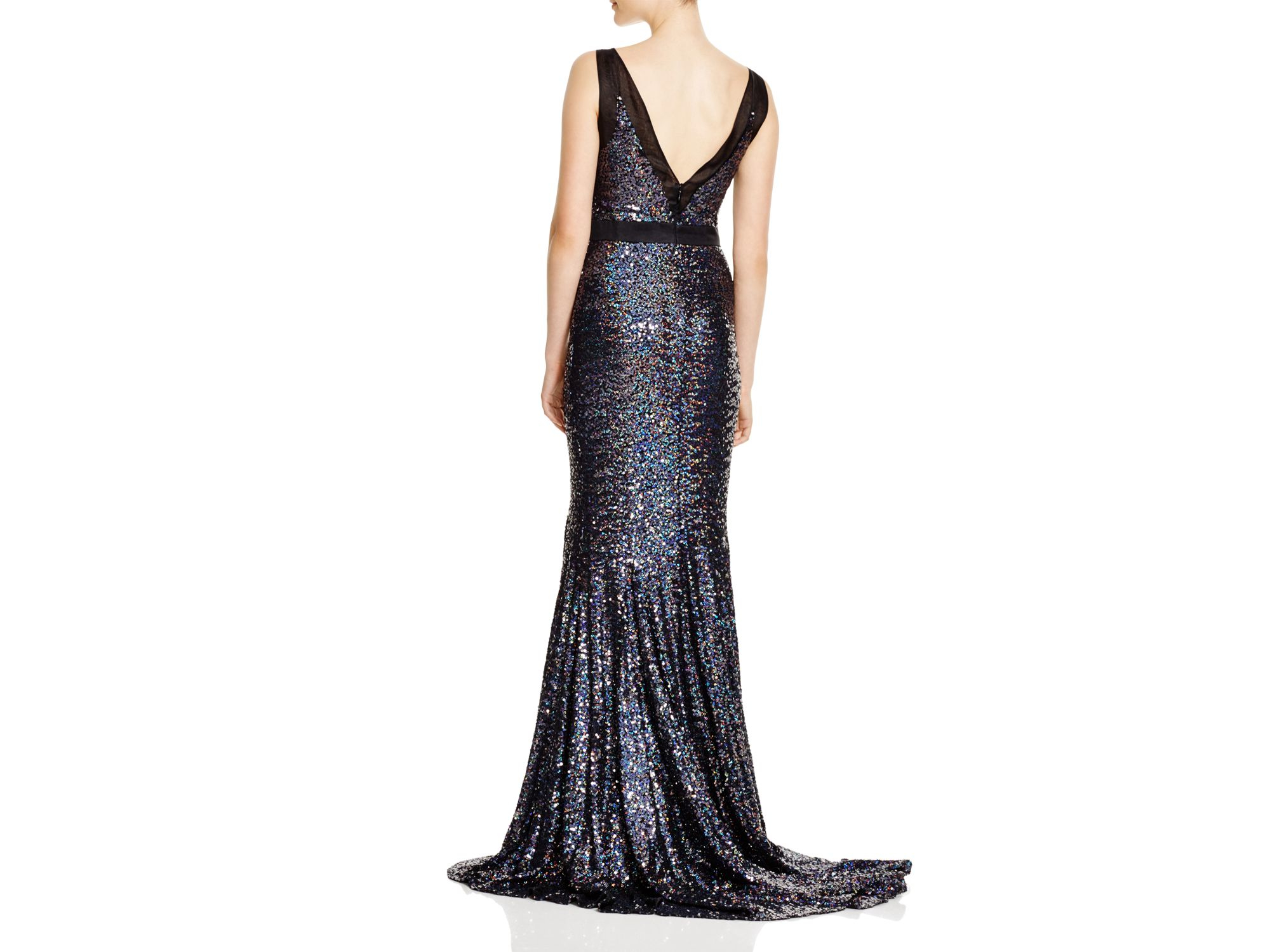 badgley mischka sequin gown