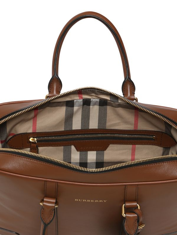 Burberry Leather Briefcase in Tan (Brown) for Men | Lyst