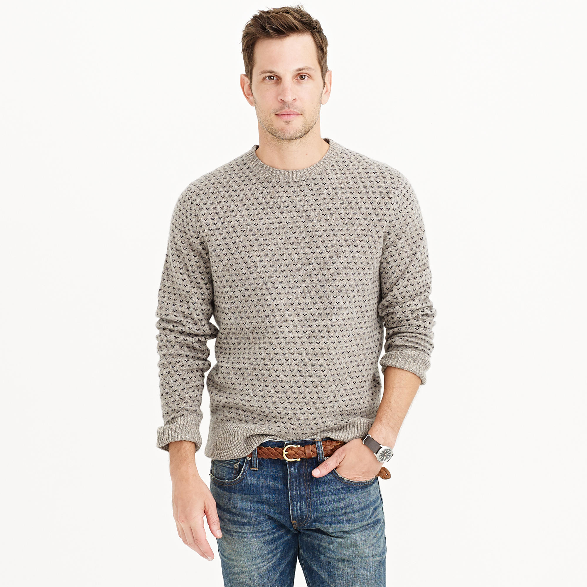 j crew lambswool sweater mens