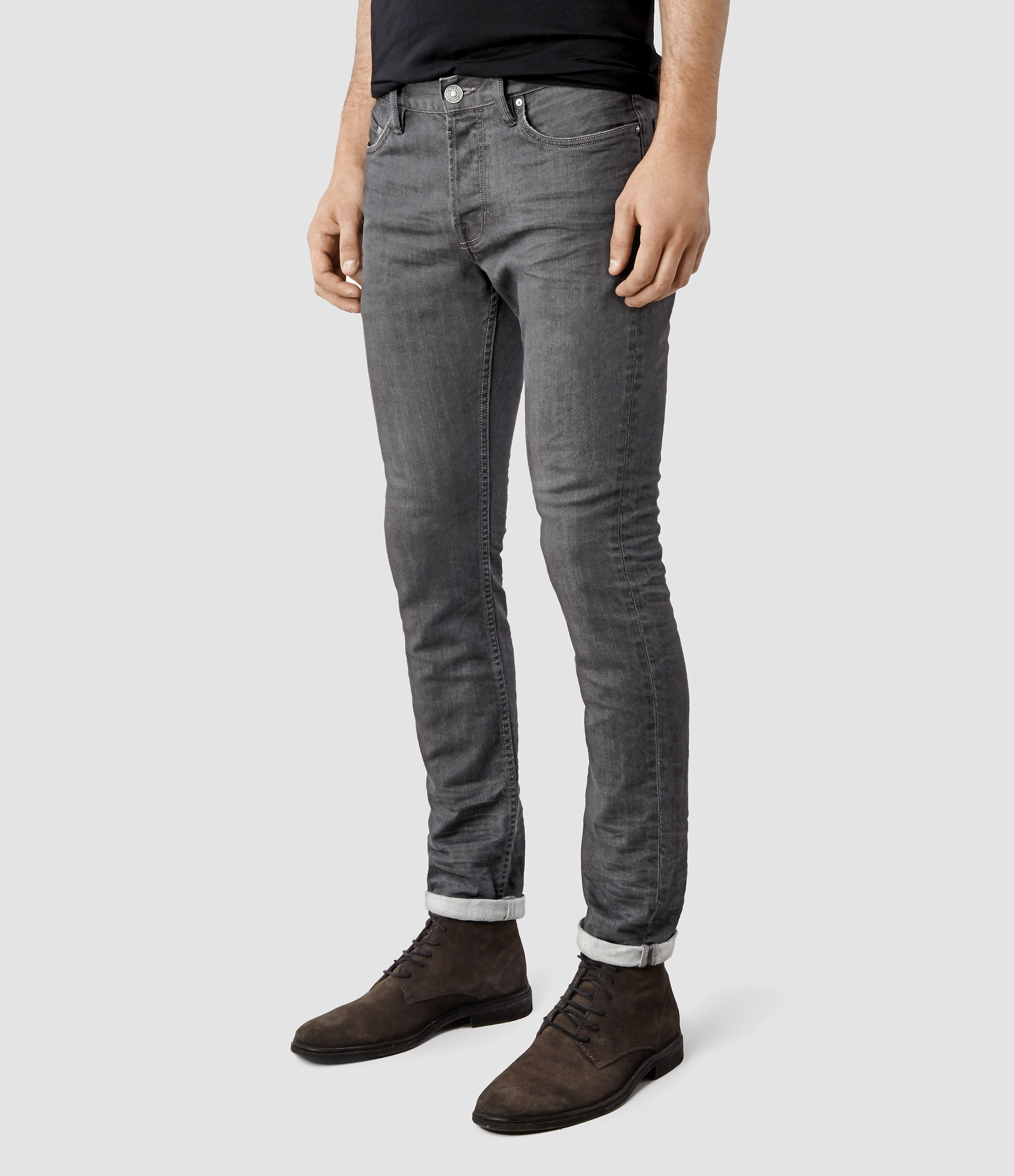 AllSaints Setsu Cigarette Jeans in Grey 