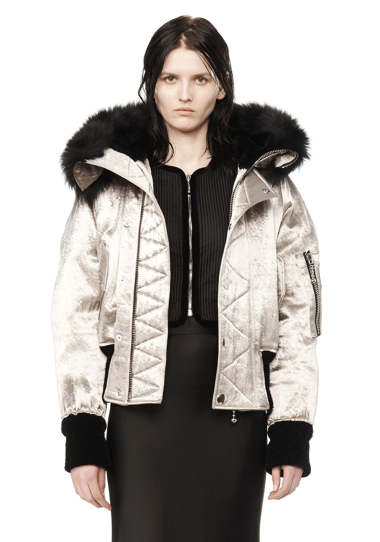 alexander wang shearling coat