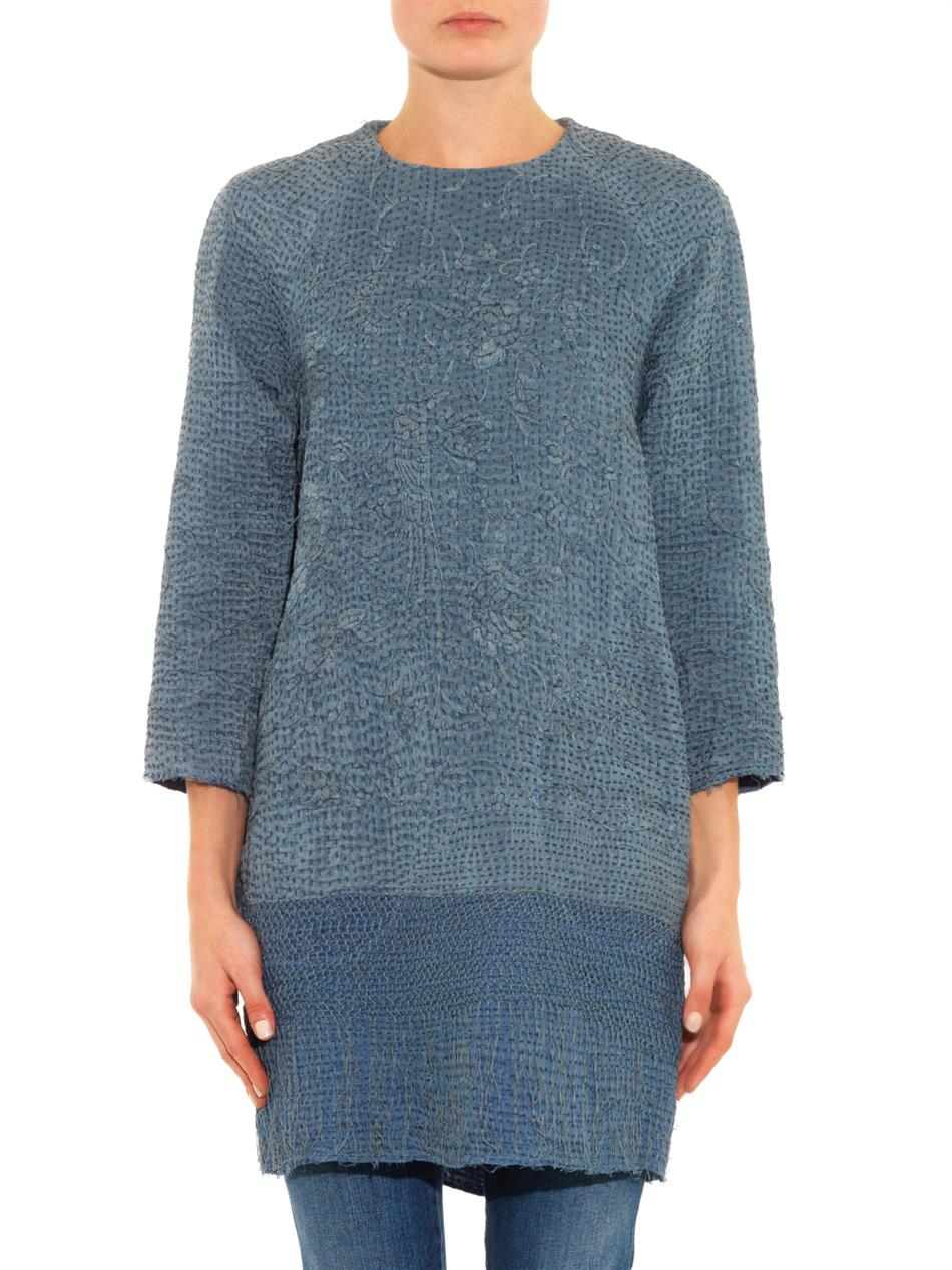 by walid lotus vintage crochet piano shawl dress in blue by walid lotus vintage crochet piano shawl dress in blue