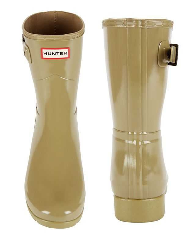 hunter beige rain boots