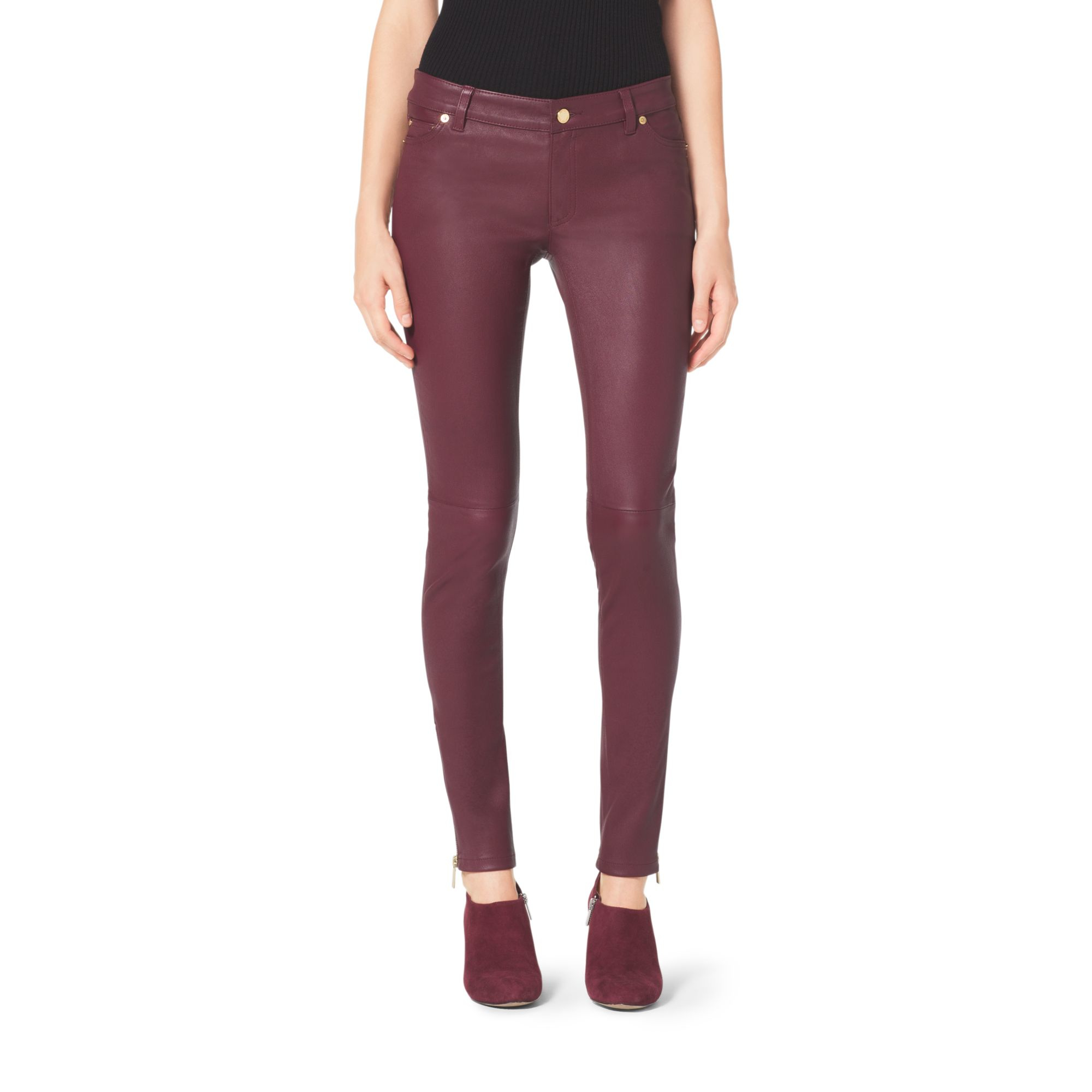 michael kors leather pants