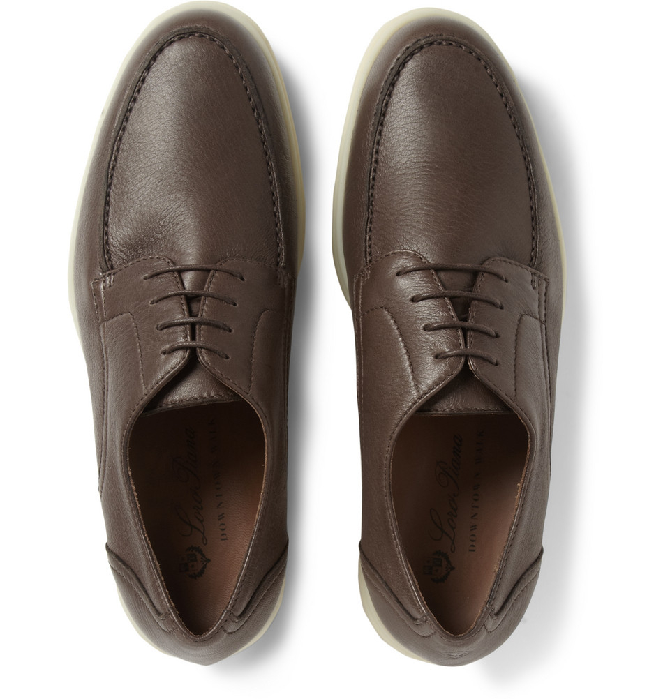 Loro Piana Downtown Leather Derby Shoes in Brown for Men Loro Piana Downtown Leather Derby Shoes in Brown for Men