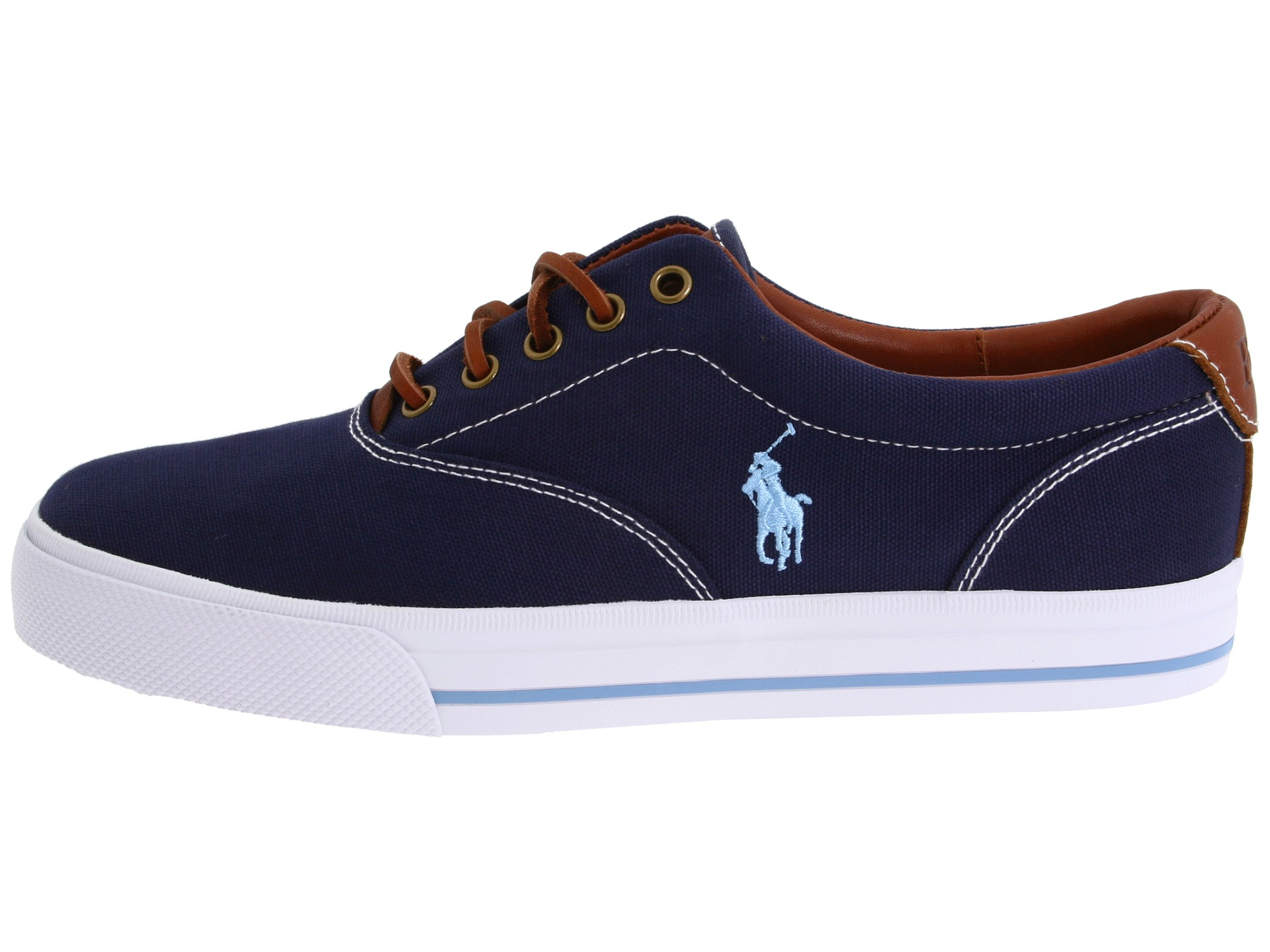 Polo ralph lauren Vaughn Canvas/leather in Blue for Men | Lyst