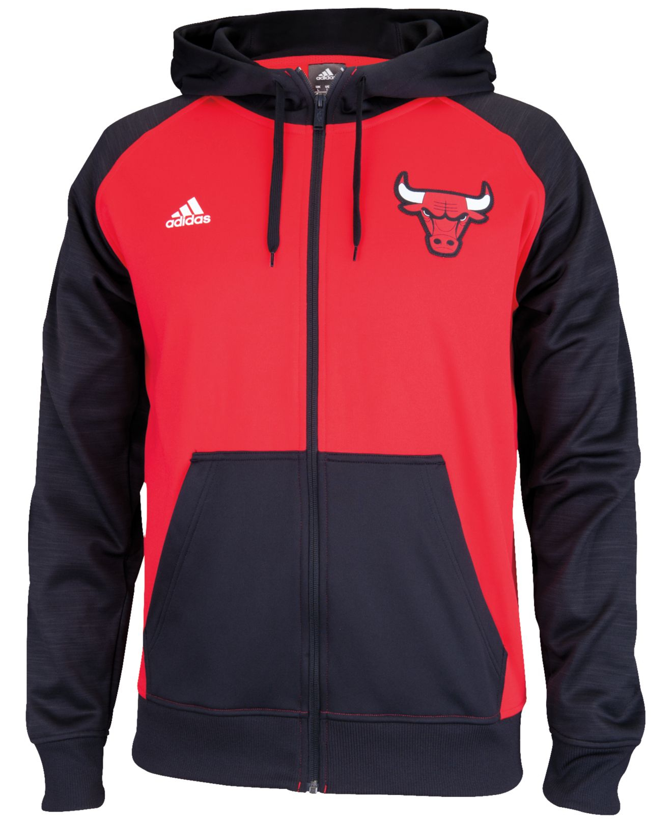 adidas Men'S Chicago Bulls Pre-Game Full-Zip Hoodie in Red/Black (Red ...