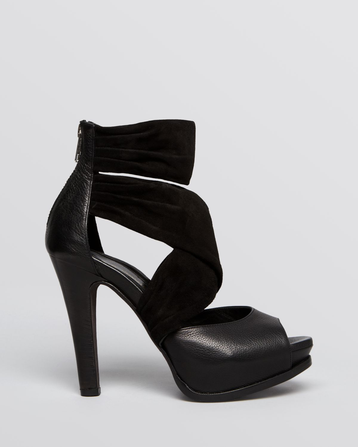 platform open toe heels