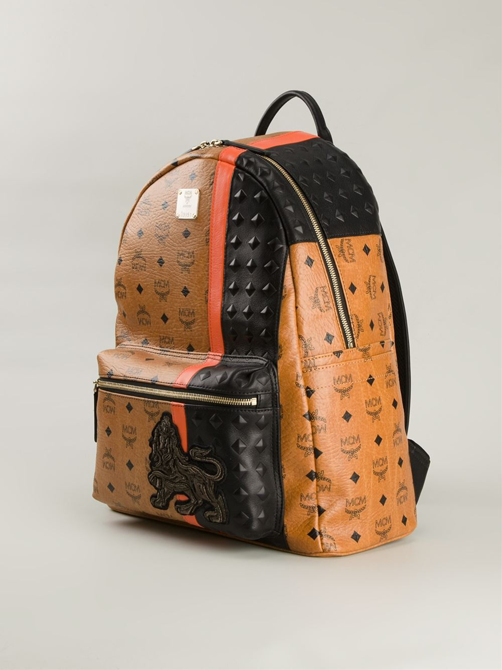 MCM 'Munich Lion' Backpack in Brown for Men | Lyst