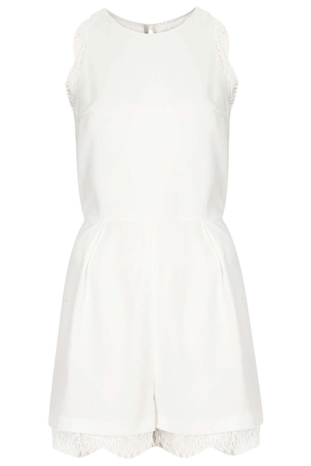 Lyst - Topshop Pretty Lace Playsuit in White