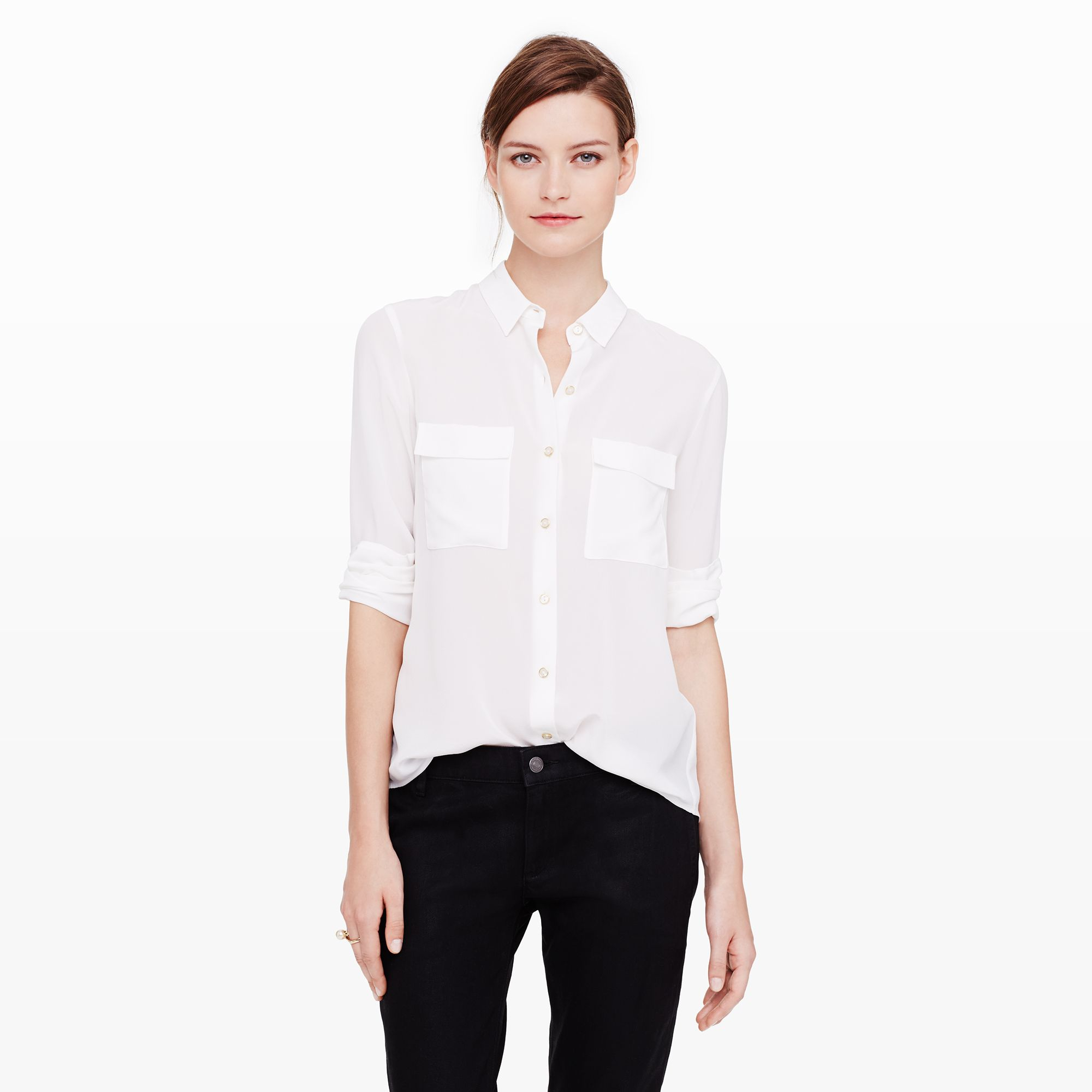 club monaco white blouse